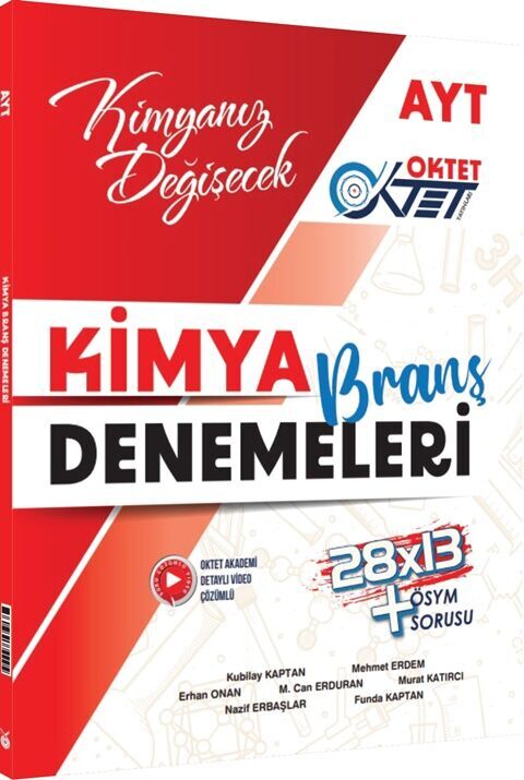 Oktet Yayınları AYT Kimya 28 x 13 Branş Denemeleri