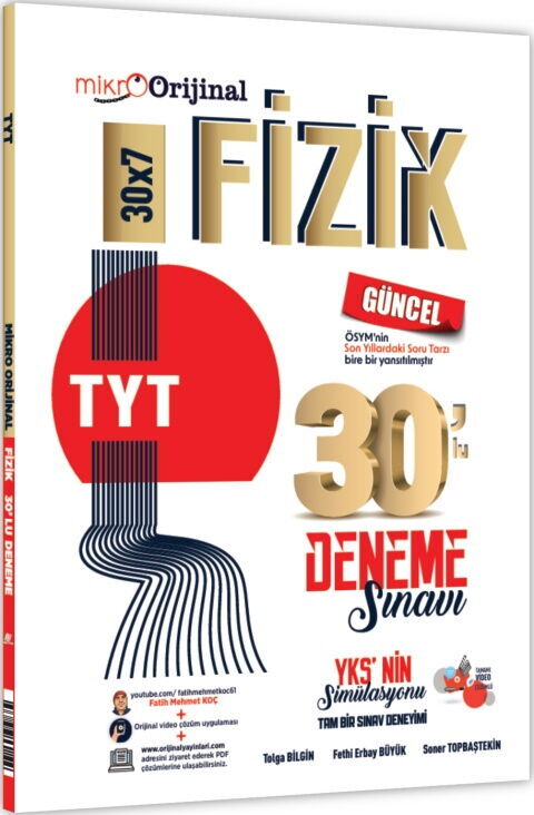 Orijinal Mikro TYT Fizik 30 lu Deneme Sınavı