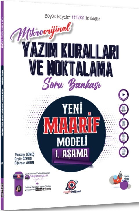 Orijinal Mikro Yazım Kuralları ve Noktalama Maarif Model Soru Bankası