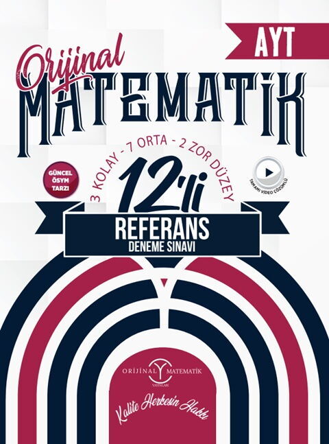 Orijinal Yayınları AYT Matematik Referans 12 li Deneme Sınavı