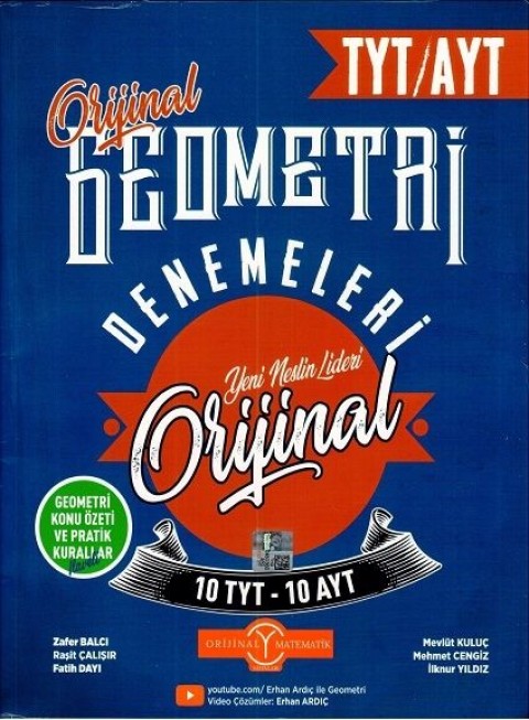 Orijinal Yayınları TYT AYT Geometri Denemeleri