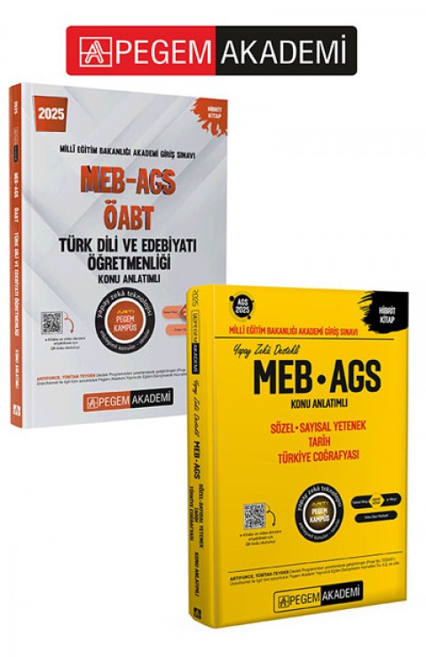 PEGEM AKADEMİ 2025 KPSS ÖABT Türk Dili ve Edebiyat Konu Anlatımlı + 2025 MEB - AGS Konu Anlatımlı Sözel Sayısal Yetenek Tarih Türkiye Coğrafyası Seti (2.Kitap)