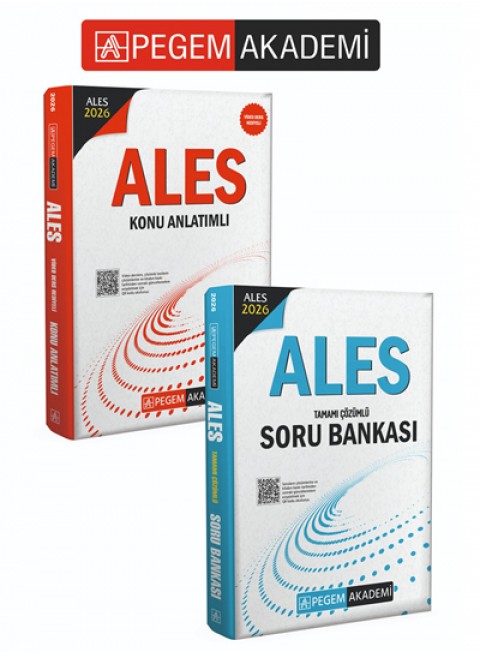 PEGEM AKADEMİ 2026 ALES Konu Anlatımlı + 2026 ALES Tamamı Çözümlü Soru Bankası Seti (2.Kitap)
