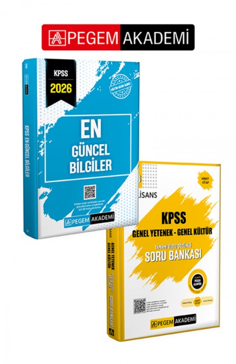 PEGEM AKADEMİ 2026 KPSS Ön Lisans Soru Bankası Genel Yetenek Genel Kültür Tamamı Video Çözümlü +  2026 KPSS En Güncel Bilgiler Seti (2.Kitap)