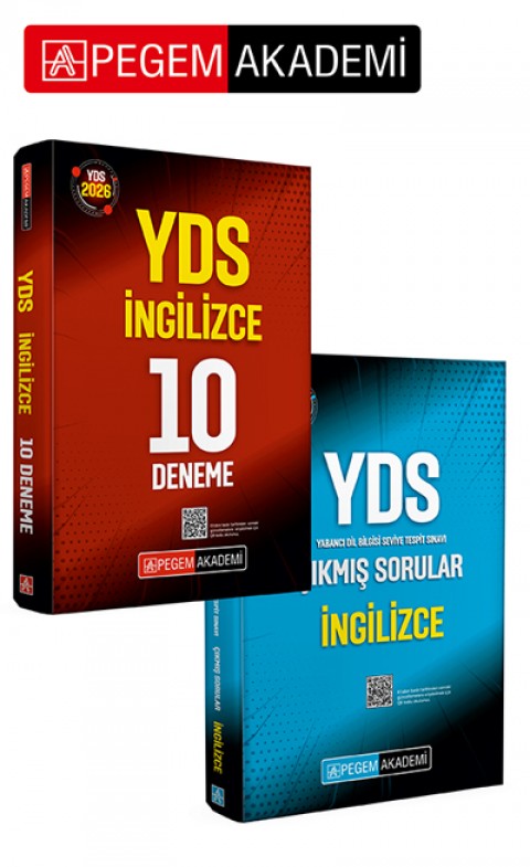 PEGEM AKADEMİ 2026 YDS İngilizce Çıkmış Sorular + 2026 YDS İngilizce 10 Deneme Seti (2.Kitap)
