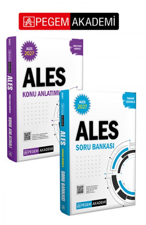 PEGEM AKADEMİ 2027 ALES Konu Anlatımlı (Video Ders Hediyeli)+ 2027 ALES Tamamı Çözümlü Soru Bankası Seti (2.Kitap)