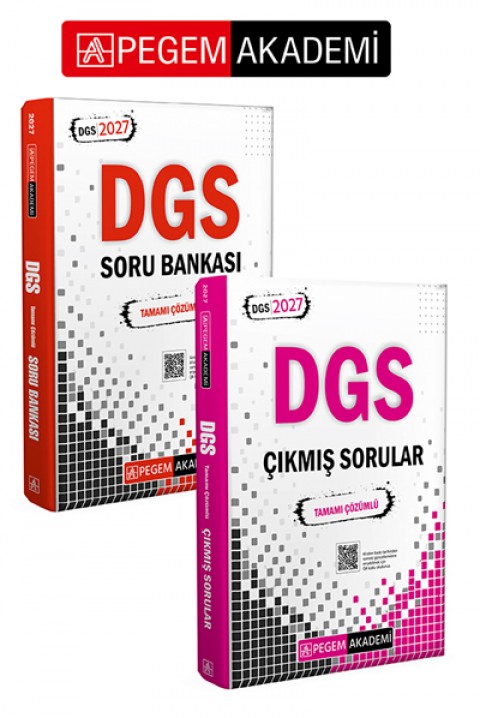 PEGEM AKADEMİ 2027 DGS Çıkmış Sorular Tamamı Çözümlü + 2027 DGS Tamamı Çözümlü Soru Bankası Seti (2.Kitap)