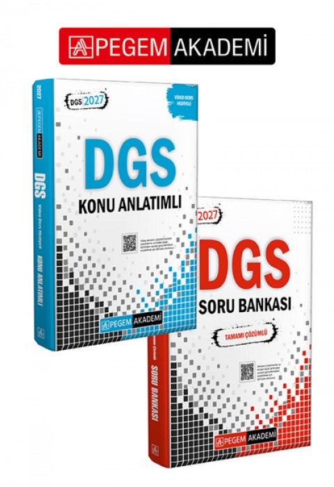 PEGEM AKADEMİ 2027 DGS Konu Anlatımlı (Video Ders Hediyeli) + 2027 DGS Tamamı Çözümlü Soru Bankası Seti (2.Kitap)