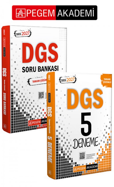 PEGEM AKADEMİ 2027 DGS Tamamı Çözümlü Soru Bankası + 2027 DGS Tamamı Çözümlü 5 Deneme Seti (2.Kitap)