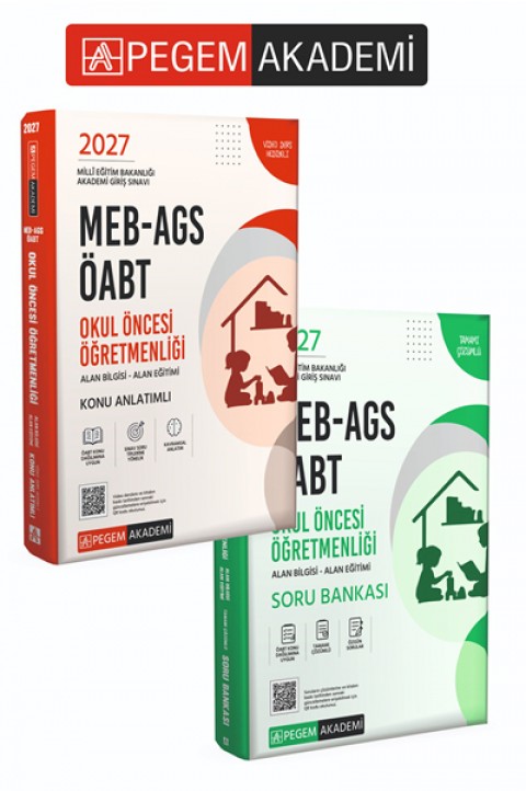 PEGEM AKADEMİ 2027 MEB-AGS ÖABT Okul Öncesi Öğretmenliği Konu Anlatımlı + 2027 MEB-AGS ÖABT Okul Öncesi Öğretmenliği Soru Bankası Soru Bankası (2.Kitap)