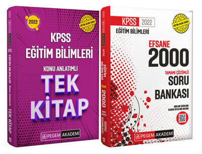 Pegem Akademi 2022 KPSS Eğitim Bilimleri Konu Anlatımlı Tek Kitap - 2000 Soru Bankası