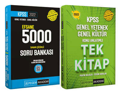 Pegem Akademi 2022 KPSS GYGK Konu Anlatımlı Tek Kitap - 5000 Soru Bankası