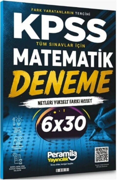 Peramila Yayıncılık KPSS Tüm Sınavlar İçin Matematik 6x30 Deneme  Tamamı QR Çözümlü