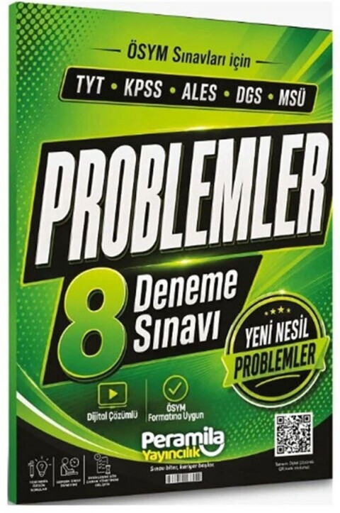 Peramila Yayıncılık TYT KPSS ALES DGS MSÜ Yeni Nesil Problemler 8 Deneme Tamamı QR Çözümlü