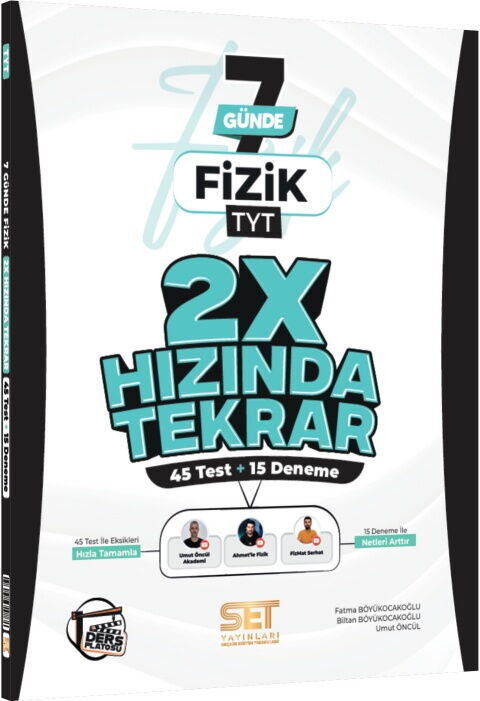 Set Yayınları TYT Fizik Ders Platosu 7 Günde 2X Hızında Tekrar