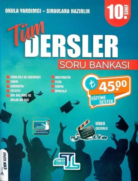 Tümler Yayınları 10. Sınıf Tüm Dersler Soru Bankası