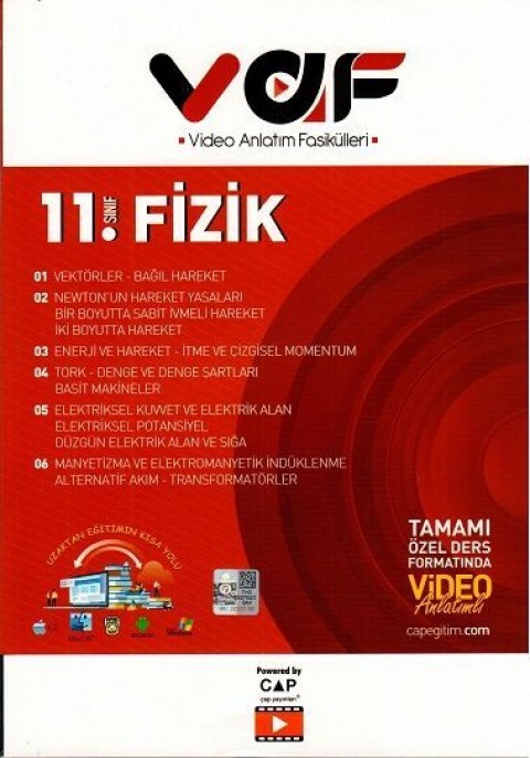 Vaf Yayınları 11. Sınıf Fizik Video Anlatım Fasikülleri