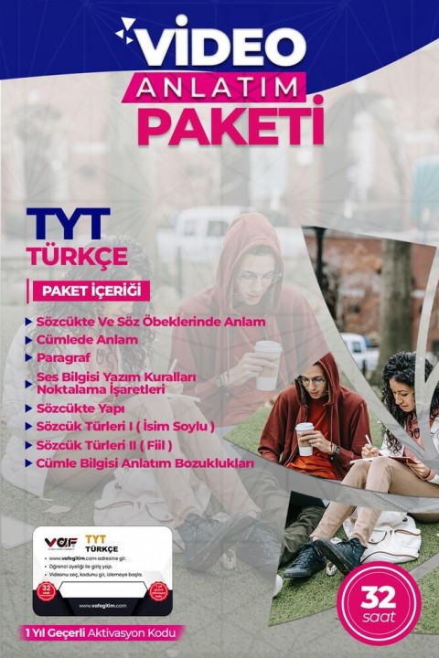 Vaf Yayınları TYT Türkçe Aktivasyon Kartı