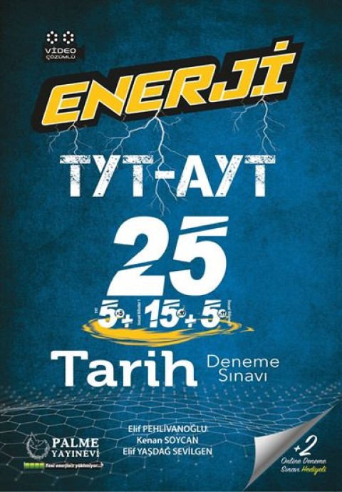 YKS TYT-AYT Enerji Tarih Video Çözümlü 25 Deneme Sınavı